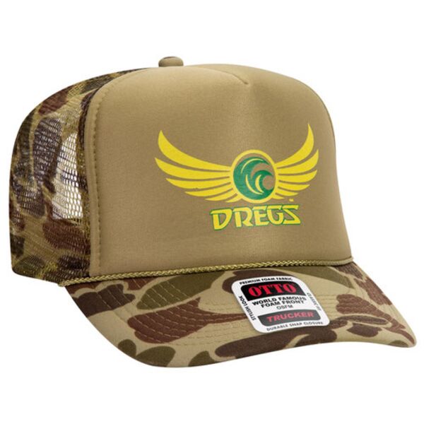 OTTO CAP® Camouflage 5 Panel High Crown Mesh Back Trucker Hat Thumbnail