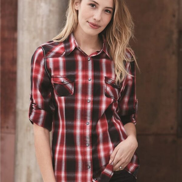 Women's Convertible Sleeve Western Shirt Thumbnail