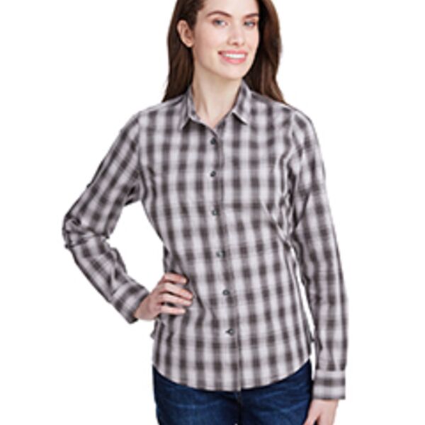 Ladies' Mulligan Check Long-Sleeve Cotton Shirt Thumbnail